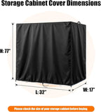 Kasla Storage Cabinet Cover, Outdoor Chest Storage Waterproof Cover, Weatherproof Cabinets Covers for Kitchen Patio Garden Backyard - 32"Lx17"Wx77"H