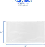 1000 Count 5.5" x 10" Shipping Label Envelopes, Clear Packing List Pouches with Self-Adhesive Back, Top Loading for Shipping Labels Sleeves, for Packing Slips, Labels Invoices & Paperwork. GPI