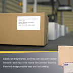 BETCKEY - 3" x 5" (76 mm x 127 mm) Multipurpose & Large Shipping Labels Compatible with Zebra & Rollo Label Printer,Premium Adhesive & Perforated [10 Rolls, 3500 Labels]