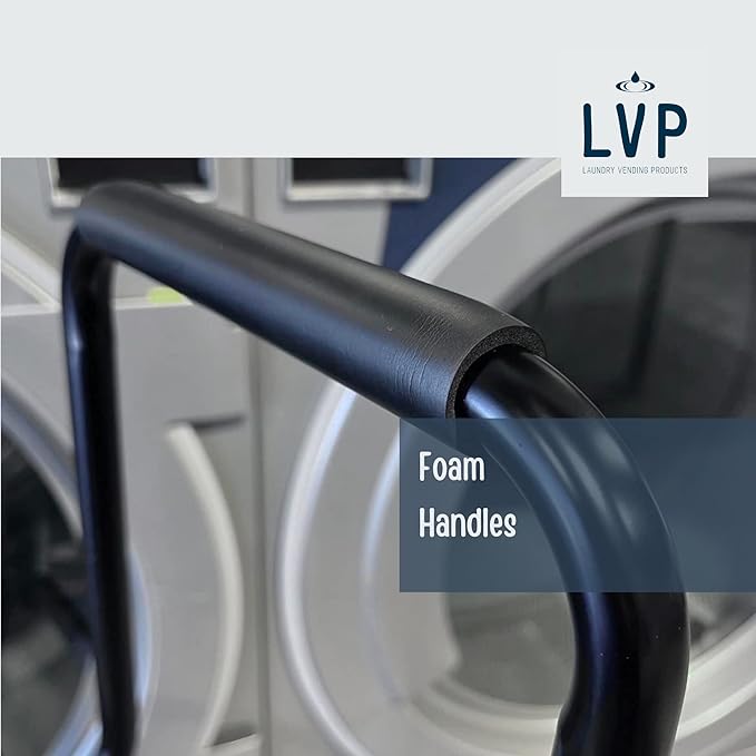 LVP Work Horse Commercial Laundry Cart with Removable Handle 2.85 Bushels (Black, Extra Large)
