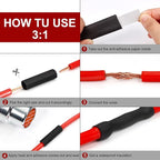 Chanzon 3:1 Ratio 1-1/4" (30mm) Heat Shrink Tubing - Marine Grade Waterproof Adhesive Lined - 4Ft Roll (1.22M Total Length) Blue Polyolefin Sleeving Wrap Shrinking 3 to 1 Ratio 1pcs