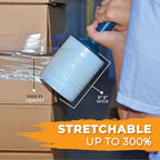 WOD SFCB80 Stretch Film Wrap Self-Adhering - 3 in x 1000 Ft - Clear Shrink Plastic 80 Gauge Thick for Packaging, Storage Moving Supplies, Palletizing, and Wrapping (Pack of 9)