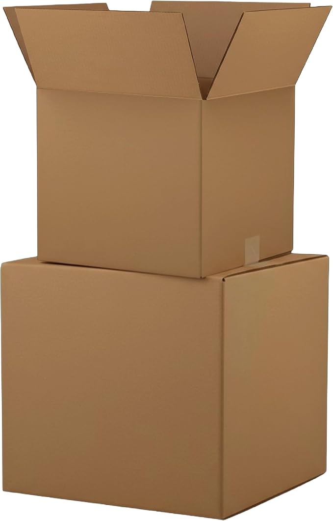 The Boxery Cube 18 x 18 x 18-inch Corrugated Cardboard Boxes, Large | Pack of 15 for Shipping, Moving, and Storage, Curbside Recyclable, Strong Wholesale Bulk Boxes