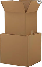 The Boxery 16"x16"x16" Brown/Kraft Corrugated Cardboard Shipping Boxes 25-Pack | Mailing, Packing, Moving & Storage for Business/Home – Durable - Eco-Friendly, Recyclable - Made in the USA