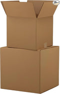 The Boxery Cube 15 x 15 x 15-inch Corrugated Cardboard Boxes, Small | Pack of 25 for Shipping, Moving, and Storage, Curbside Recyclable, Strong Wholesale Bulk Boxes