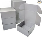 10 Pcs 9.8 x 9.8 x 4 inches Large Size Corrugated Cardboard Gift Boxes Recyclable Shipping Boxes for Mailing & Holidays, Wedding, Birthday, Gifts Packaging (Silver, 9.8 x 9.8 x 4")