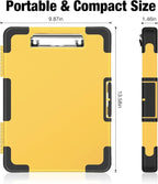 Sooez Toughest Clipboard with Storage, Internal Pen Pouch Included, Letter/ A4 Size, Shockproof Heavy Duty Plastic Clip Boards 8.5x11”, High Capacity Clipboards Box Case for Contractor Trucker Driver