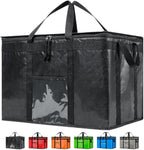 NZ home Durable 3XL PRO Insulated Cooler Bag and Food Warmer for Delivery & Grocery Shopping with Zippered Top, Black Commercial Grade (1 Pack)
