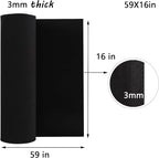 AMZQNART EVA Foam 3mm, Cosplay Foam 16x59 inch Black, for Craft Projects Cosplay Costumes, Fake Weapons, Decorations, Christmas, Easter, Thanksgiving, etc, High Density 90 kg/m³.