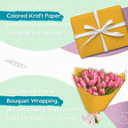 PerkHomy 48" x 1,440" (120') Orange Kraft Paper Roll for Craft Bulletin Board Paper Art Table Covering Crafting Gift Wrapping Bouquet Packing Parcel 80GSM 55LB (Orange, 48" x 120')