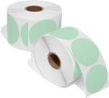 Spartan Industrial 2" Round Direct Thermal Green Labels | Perforated Custom Circle Logo Stickers - Works with Rollo, Zebra, MUNBYN Desktop Printers - 2 Rolls, 750/Roll