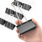 OWLKELA 3 Inch (6 Pcs) Jumbo Binder Clips, Extra Large Black Paper Clamps for Home, School and Office Supplies