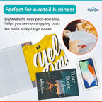 White 12.5x19.5 Inch Large Poly Bubble Mailers #6 | Padded Envelopes with Self Seal | Air Lined Cushioned Bubble Mailer | Usable Size 12.5x19 | 50 Pack Bulk | Lightweight shipping Bags | Made in USA