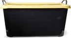 Life Story 12 Pack Heavy Duty Stackable Storage Bin, 55 Quart Home Organizer, Versatile Lightweight Locking Bins with Carrying Handles, Black/Yellow