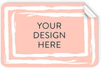 100 Custom Vinyl Stickers - Upload Your own Image, Text, Design, Logo - Personalized Logo Labels for Handmade, Packaging, Bottle, Jars, Candle, Brand Stickers (Peach, 4x2)