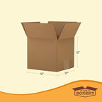 The Boxery Cube 12 x 12 x 12-inch Corrugated Cardboard Boxes, Medium | Pack of 25 for Shipping, Moving, and Storage, Curbside Recyclable, Strong Wholesale Bulk Boxes