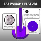 VIP Crowd Control Retractable Belt Queue Safety Stanchion Barrier Set, 36" Ht, 78" Belt + Wall Bracket (2 Purple Posts Purple Belt)