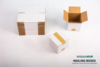 5x5x5 inch White Shipping Boxes, Corrugated Cardboard Small Boxes for Business Mailing, Packing, Moving, Storage, 30 Pack
