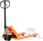 T Tory Carrier Pallet Jack, 6600 Lb. Capacity 27 x 48 Forks Mannual Pallet Truck, Hand Trucks with Replacement Load Wheels