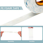 3M Double Sided Tape 0.75"×16.5Ft 2 Pack PE Foam Tape Removable Adhesive Tape Heavy Duty Waterproof for Home Office Decor Crafts Arts DIY Paint Picture Poster