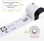 Replace for Brother DK-1202 (2-3/7" x 4") Die-Cut White Paper Shipping Address Label for QL 820NWB QL-700 Printer, 300 Labels 1 Roll (4 Rolls+ 1 Frame)
