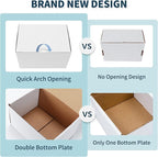 WIFTREY 9x6x3 White Shipping Boxes 25 Pack for Small Business, Small Corrugated Cardboard Mailer Boxes for Mailing, Packing