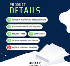 JETZAP Pre-Cut 4x6 Shipping Labels | Work on Most Inkjet and Laser Printers | Just Load & Print | USPS UPS FedEx for Home Printers | 2000 Pack
