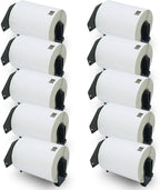BETCKEY - Compatible Shipping Labels Replacement for Brother DK-1247 (4.07 in x 6.4 in), Use with Brother QL Label Printers [10 Rolls/1800 Labels]