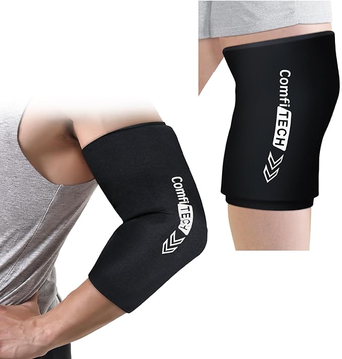 ComfiTECH Elbow Knee Ice Pack Wrap Sleeve, Multi-Use Ice Pack for Knee, Calf, Thigh, Flexible Ice Sleeve for Leg Discomforts, Muscle Relaxation, XX-Large