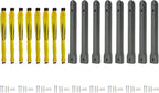8 Pack Umbrella Wet Floor Signs with Storage Tubes, 20" Collapsible Caution Signs for Commercial Use, Safety Cones for Restaurant, Hotel, Mall (Yellow)