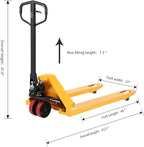 APOLLOLIFT Pallet Truck, Manual Pallet Jack 6600-Lb. Capacity 27" W x 48" L Forks Standard Duty Hand Pallet Jack Trucks for Warehouse