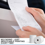3 1/8 x 230ft Thermal Paper 32 Rolls - 80mm Receipt Cash Register Paper, Fits Credit Card POS Square Terminal Printer - Fits Star Micronics TSP100 TSP143 Epson
