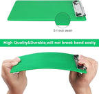 Green Clipboard with Pen Holder,Plastic Clipboard Standard Letter A4 Size,Heavy Duty Clip Boards 8.5x11,Cute Hanging Clipboards for Women Kids Students School Office Home