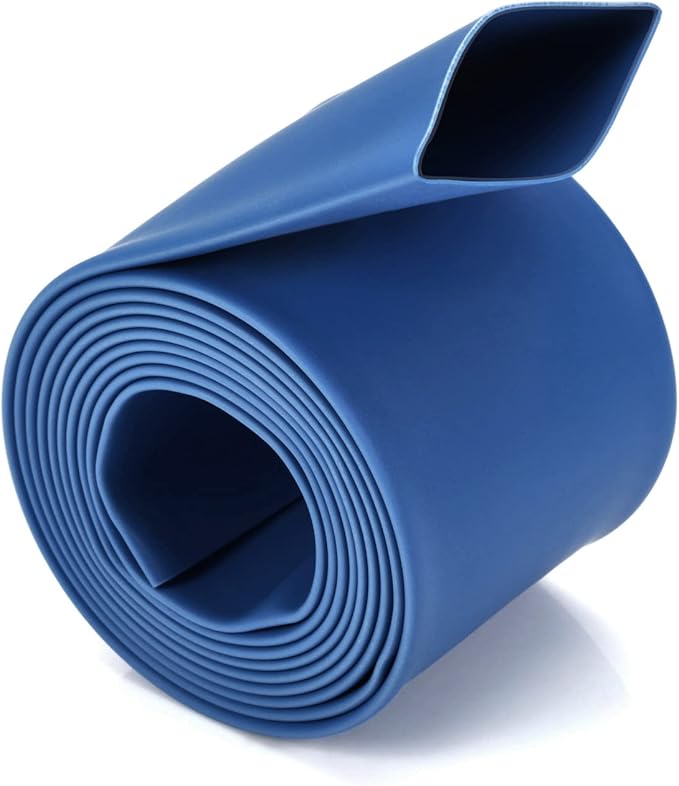 Chanzon 3:1 Ratio 1-1/2" (39mm) Heat Shrink Tubing - Marine Grade Waterproof Adhesive Lined - 4Ft Roll (1.22M Total Length) Blue Polyolefin Sleeving Wrap Shrinking 3 to 1 Ratio 1pcs