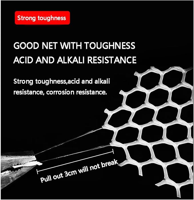 Plastic Wire Mesh Fence, Fencing Chicken Wire Fence with 1.8cm/0.7in Mesh Holes, for Pet Fencing Garden Balcony Grass Protection Farm Crafts(Size:Mesh 0.7in-3.3ft Wx98ft L,Color:White)