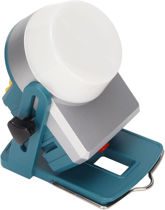 Small LED Work Light 18W Portable Hangable Outdoor Flood Lamp, LED Work Lantern with 360° Rotation, 1600lm Bright Light for 14/18V Battery, ABS and Aluminum Construction for