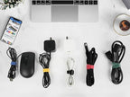 150PCS 8 Inch Reusable Cable Ties Wire Ties Cord Organizer Cable Organizer Adjustable Cable Management Black