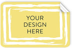 100 Custom Vinyl Stickers - Upload Your own Image, Text, Design, Logo - Personalized Logo Labels for Handmade, Packaging, Bottle, Jars, Candle, Brand Stickers (Lemon Swirls, 5x3)