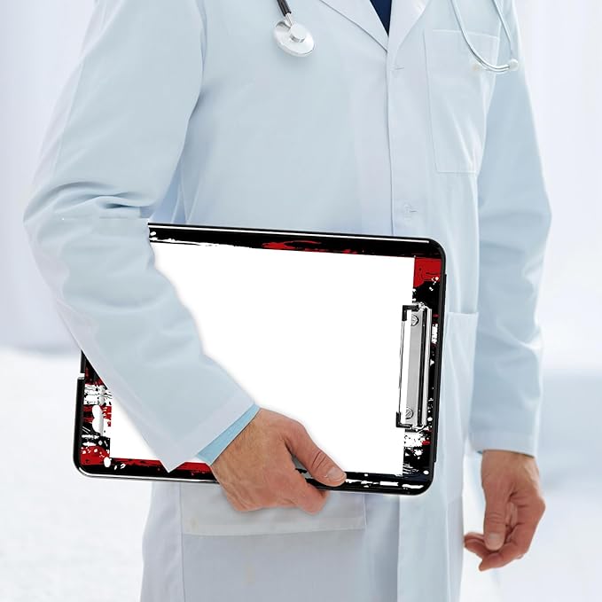 Side Opening Clipboard with Storage and Pen Holder, Large Capacity Heavy Duty Clip Board, American Flag Design for Teachers and Nurses
