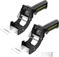 2 Pcs Rapid-Replace Packing Tape Dispenser Guns with Extra Blade, 2IN(50mm) Lightweight Ergonomic Industrial Handheld Heavy Duty Tape Cutter for Carton, Packaging and Box Sealing Black