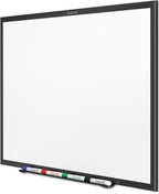 Quartet Magnetic Dry Erase White Board, 72"W x 48"H Whiteboard, Nano-Clean Surface Resists Ink Stains, Black Aluminum Frame (SM537B)