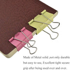 HAHIYO Binder Clips Paper Clamps Spring Steel Sturdy Large 1.97 inches Width 0.59 Inch Capacity No Sharp Edges Heavy Duty Tight Grip Reusable Color Metal Bright Finish for Home Office School 17 Pack