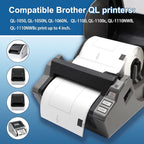 Replace for DK-1241 Die-Cut Large Shipping Label Rolls, 4''x 6''(102 mm x 151 mm) 200/Roll DK Labels Compatible with Brother QL-1050 1100 1110nwb Printer (1 Roll+1 Frame)