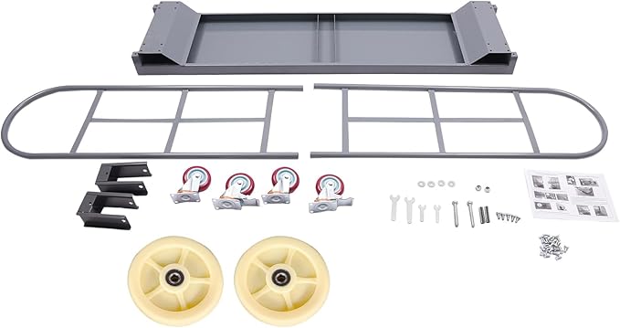 Heavy Duty, Narrow Aisle U-Boat Platform Truck, Premium Hand Truck Can Hold Loads Up to 2,000 Pounds, 15.7x64.6 Inch Steel Deck