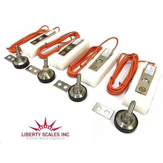 Liberty GX-1-4k lb NTEP (Small Envelope) Shear Beam Load Cell Sensors for Platform Floor Scale with Feet & Spacers I Stainless Steel
