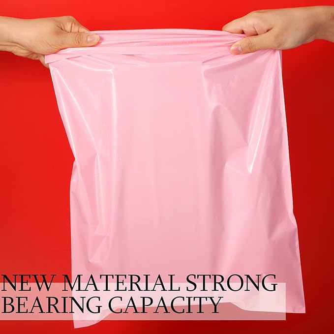 Outus 120 Pcs Poly Mailer Envelope 4 Sizes Shipping Bags Self Adhesive Clasp Envelope Self Adhesive Tear Proof Mailing Covers(13 x 17 In, 15 x 20 In, 16 x 22 In, 18 x 24 in,Pink)