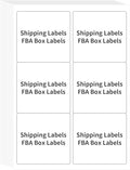 FungLam Printable Sticker Paper, 3-1/3" x 4" Shipping Address Labels 3000 Blank Mailing Labels for Laser & Inkjet Printers, 6 per Page Label Stickers, 500 Sheets