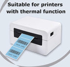 2" x 2" Thermal Labels Stickers Blue, Square Thermal Shipping Stickers, Multipurpose Inventory Self-Adhesive Direct Thermal Label for Small Business (500 Labels/Roll)