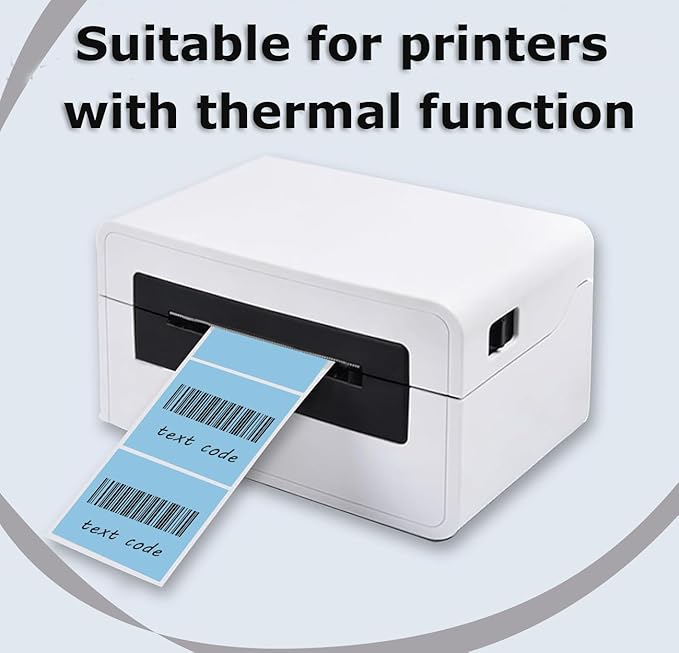 2" x 2" Thermal Labels Stickers Blue, Square Thermal Shipping Stickers, Multipurpose Inventory Self-Adhesive Direct Thermal Label for Small Business (500 Labels/Roll)