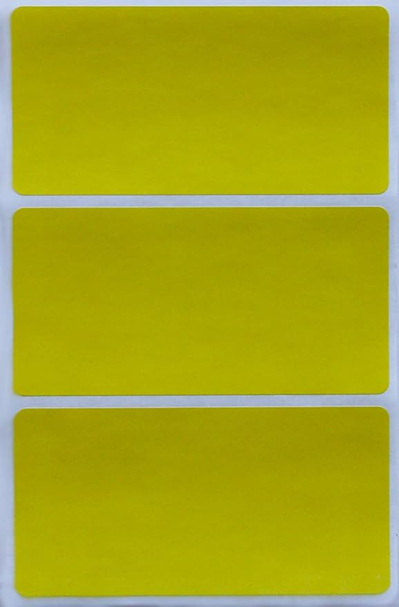 Royal Green Rectangular Stickers Color-Coding Labels for Organizing, Moving, and Storage Boxes 4" x 2" Stickers to Write On Name Tags, 300-Pack (Yellow)